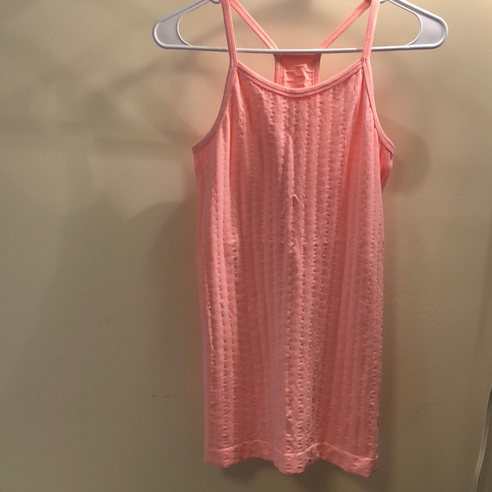 Athleta Sweat Life Tank Racerback Peach Sz Medium